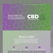 Custom designed informational web site for CBD Retailer