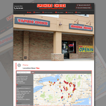 Custom Joomla site for Smokers Choice retailer