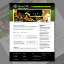 Custom web site design for Vibrant LED
