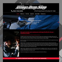 Custom designed website in WordPress for an automotive repair shop.